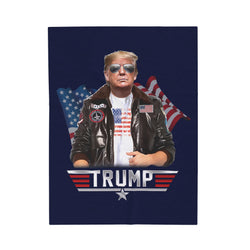 Patriotic Trump Velveteen Plush Blanket