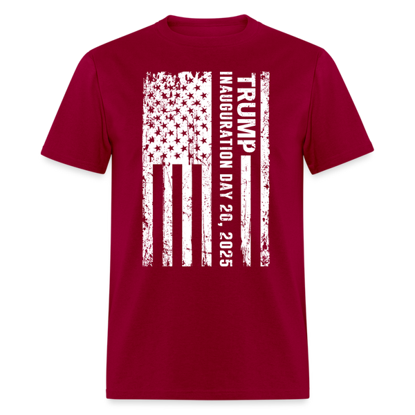 Trump American Flag Inauguration 2025 T Shirt - dark red