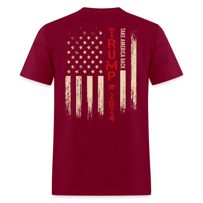 Take America Back Trump 2024 T Shirt - 2 - burgundy