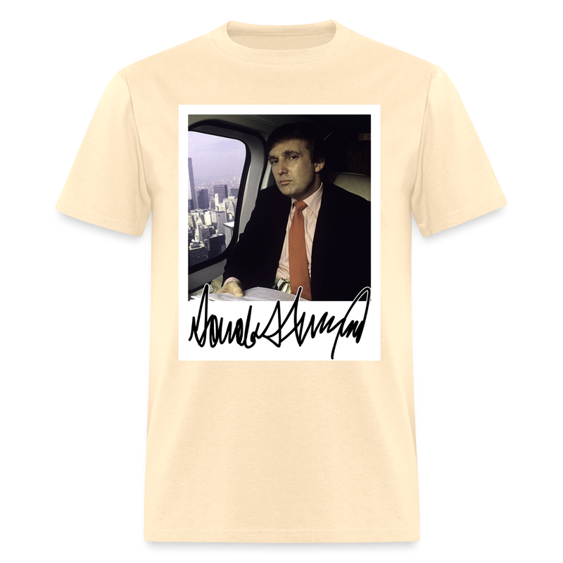 Donald J. Trump Portrait Signature Signed T Shirt - natural