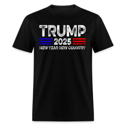 Trump 2025 New Year New Country T Shirt - black