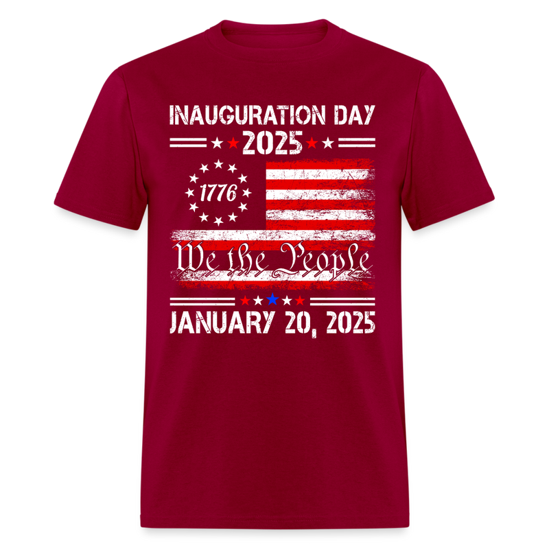 Inauguration Day We The People T Shirt - dark red