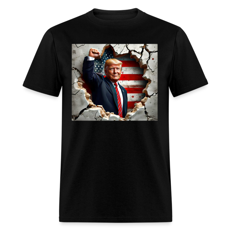 Donald Trump Patriotic USA American Flag T Shirt - black