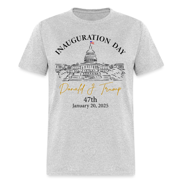 Inauguration Day Trump White House T Shirt - heather gray