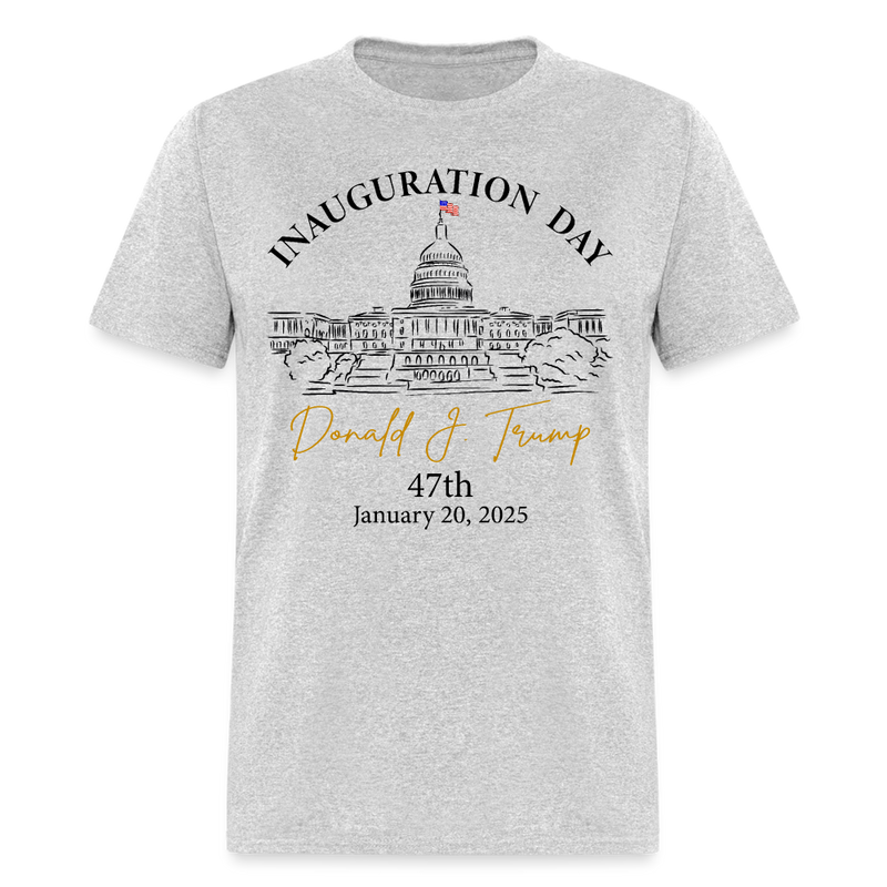 Inauguration Day Trump White House T Shirt - heather gray