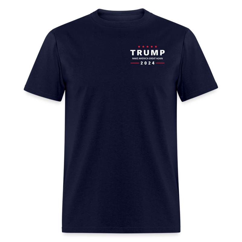 You Missed Twice Trump 2024 Double Sided T Shirt - navy