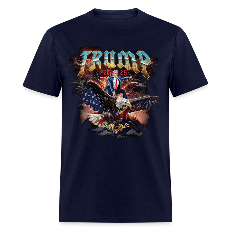 Trump Eagle Rider 2025 T Shirt - navy