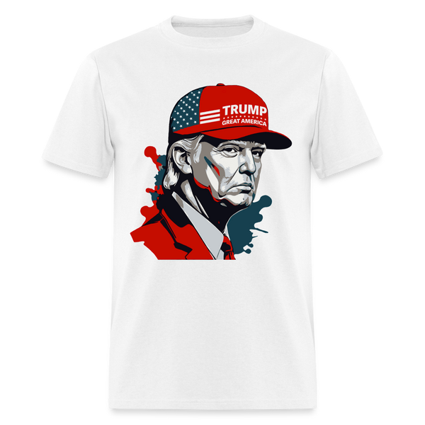 President Trump Great America T Shirt - white