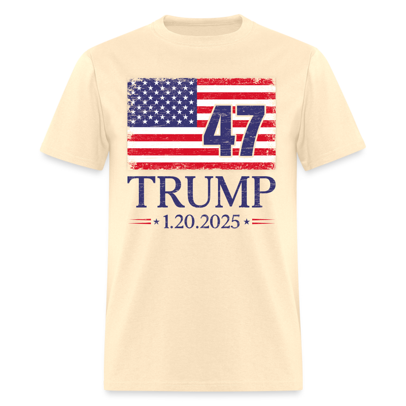 Trump Inauguration Day 2025 USA Flag T Shirt - natural