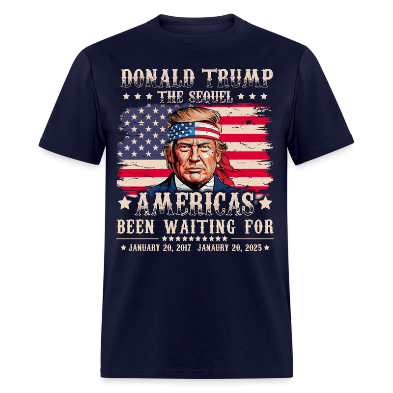 Donald Trump The Sequel Inauguration T Shirt - navy