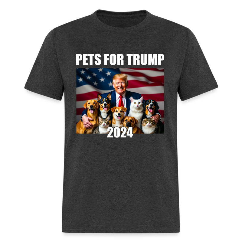 Pets For Trump T Shirt - heather black