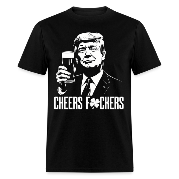 Cheers Donald Trump St Patricks Day T Shirt - black