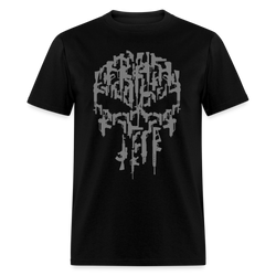 Punisher Gun Skull T Shirt - black