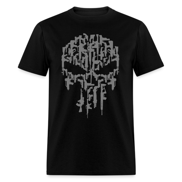 Punisher Gun Skull T Shirt - black