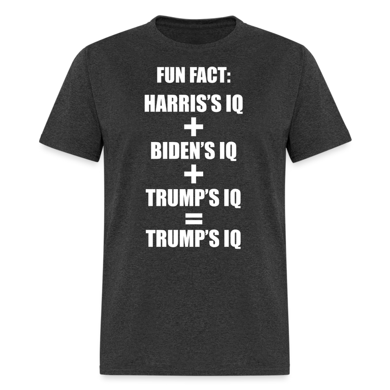 Fun Fact Trump's IQ T Shirt - heather black