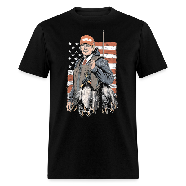 Duck Hunting Trump T Shirt - black