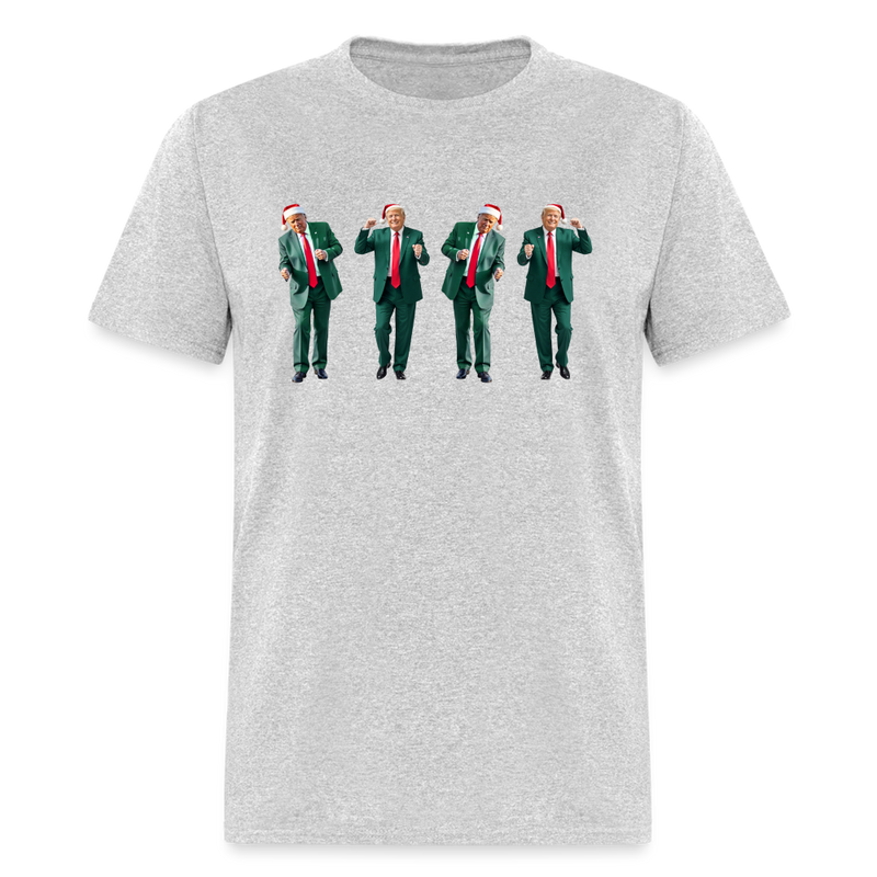 Dancing Trump Christmas T Shirt - heather gray