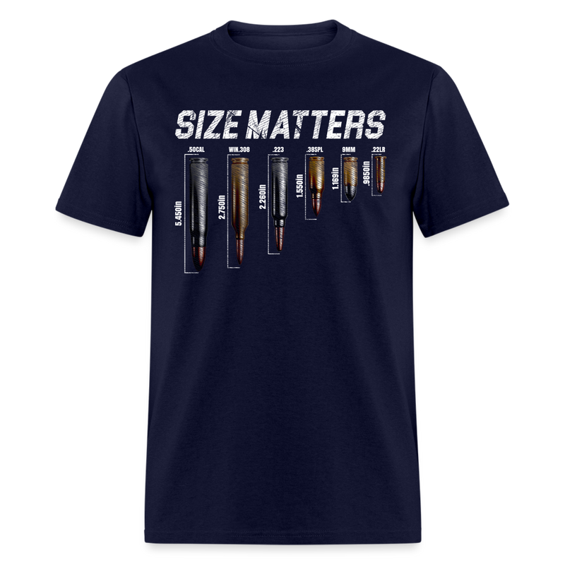 Grunt Style Size Matters T Shirt - navy