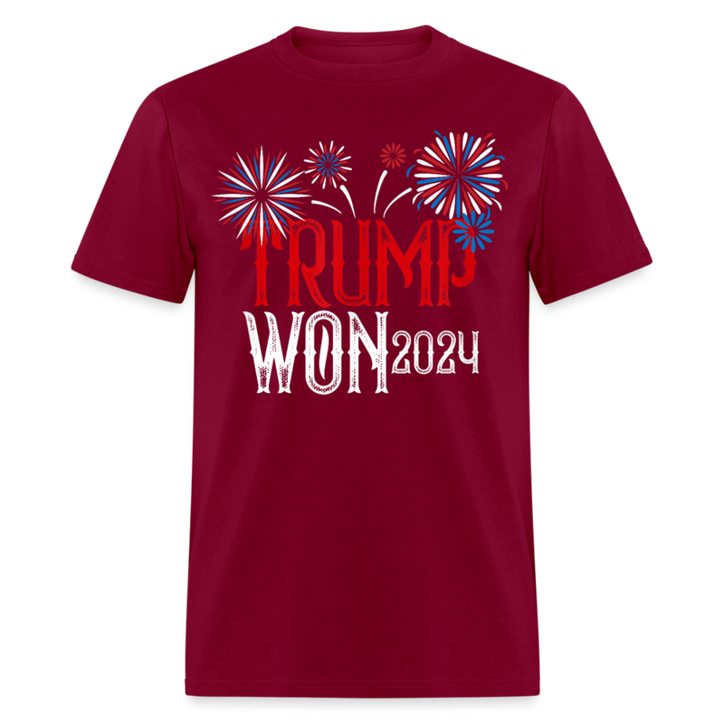 Trump Won 2024 1 T Shirt - burgundy