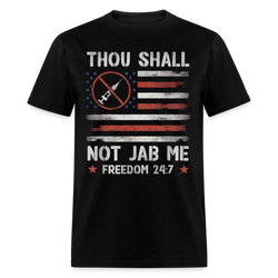 Thou Shall Not Jab Me T Shirt - black