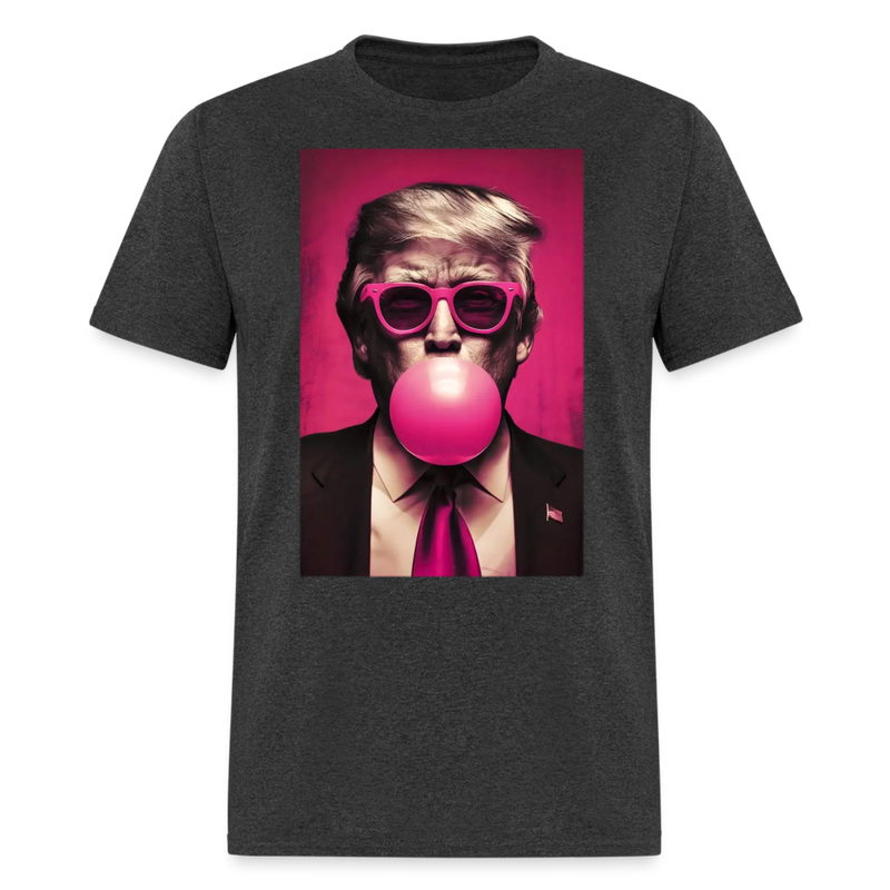 Bubble Gum Trump T Shirt - heather black