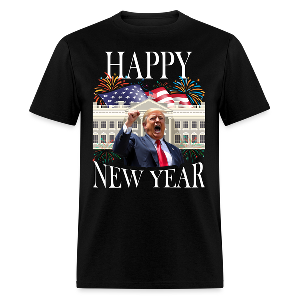 Happy New Year Party 2025 Trump T Shirt - black