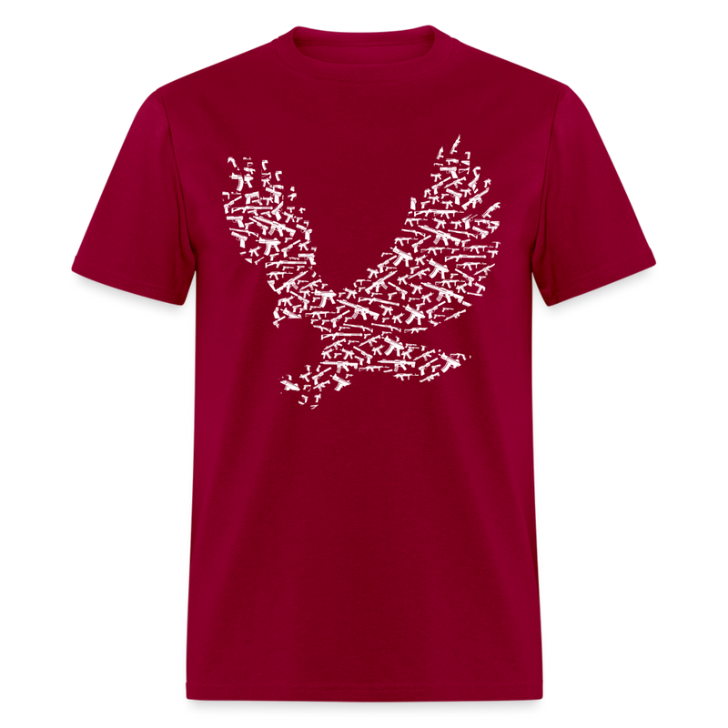 Bald Eagle Gun T Shirt - dark red