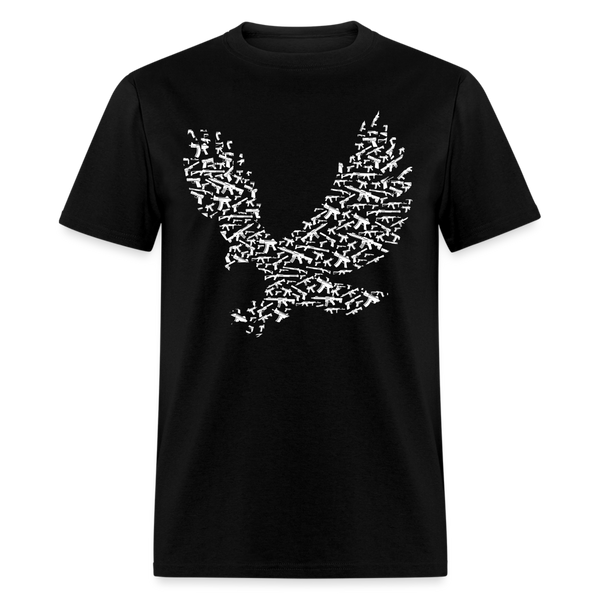 Bald Eagle Gun T Shirt - black