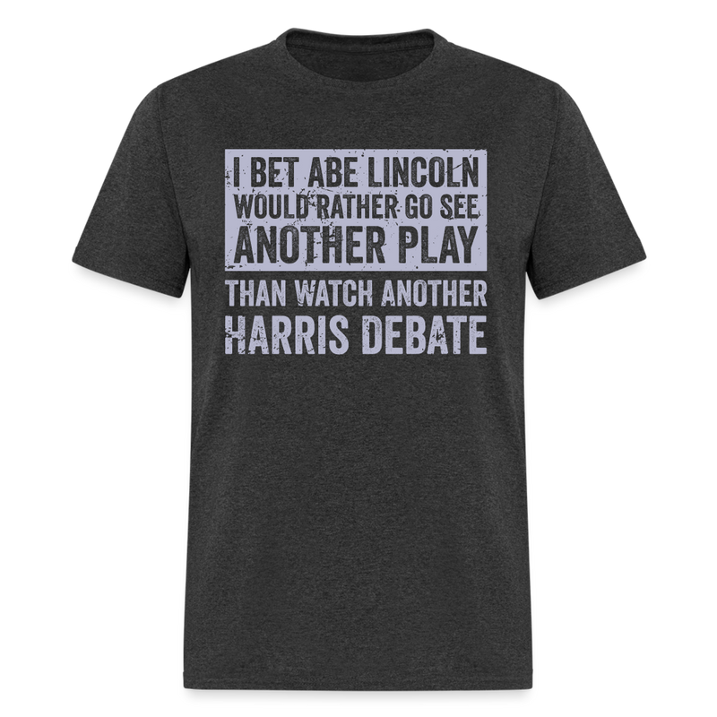 Abe Lincoln Harris Debate T Shirt - heather black