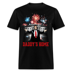 Daddy's Home White House Trump Firework T Shirt - black