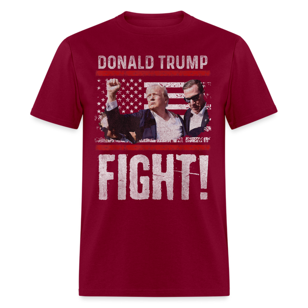 Trump Fight Fight Fight 2 T Shirt - burgundy