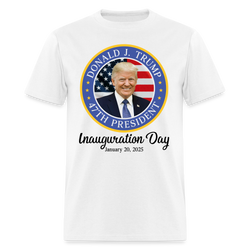 President Donald Trump Inauguration Day T Shirt - white