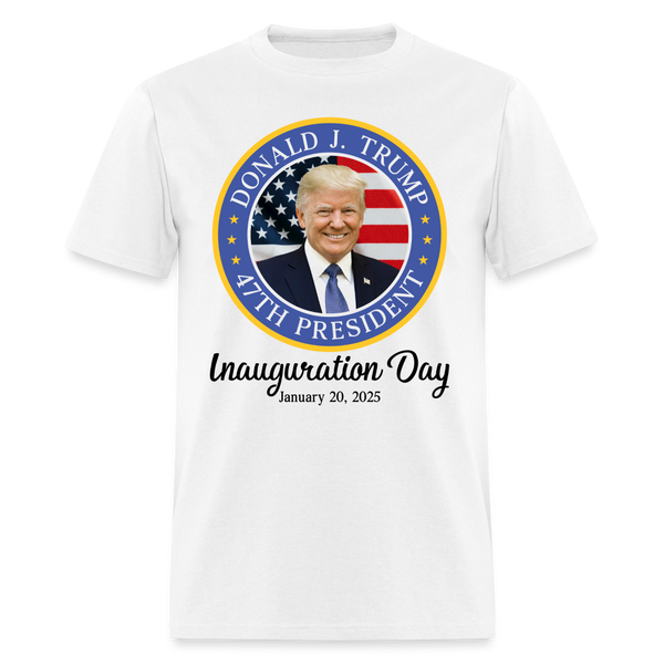 President Donald Trump Inauguration Day T Shirt - white