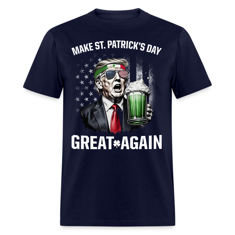 Make St Patricks Day Great Again T Shirt - navy