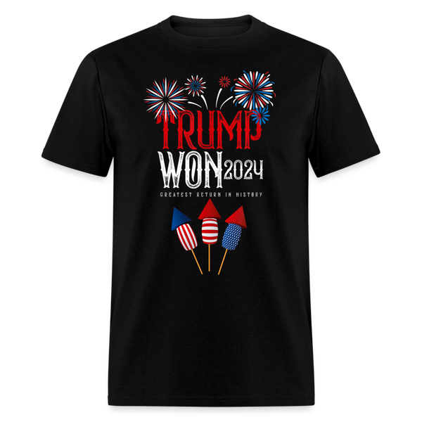 Trump Won 2024 Greatest Return In History 1 T Shirt - black