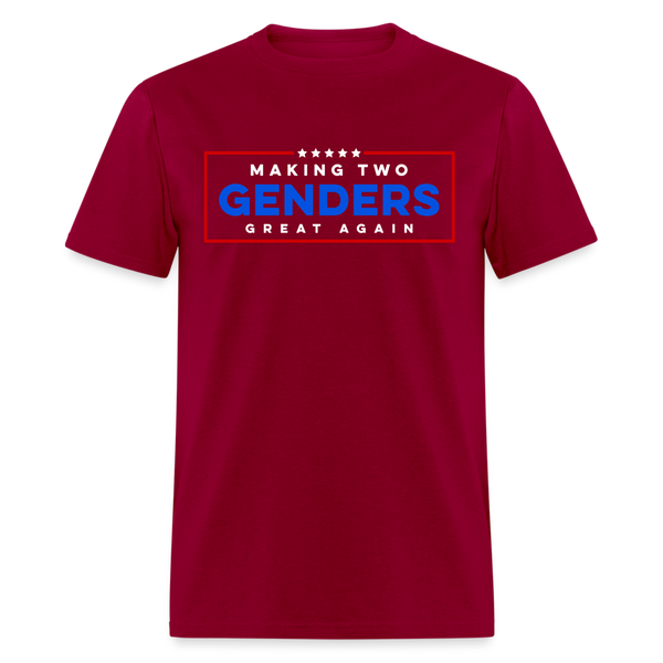 Making Two Genders Great Again T Shirt - 2 - dark red