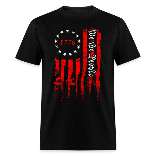 We The People Gun American Flag 1776 T Shirt - black