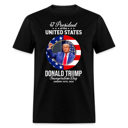 47th President Trump Inauguration T Shirt - black