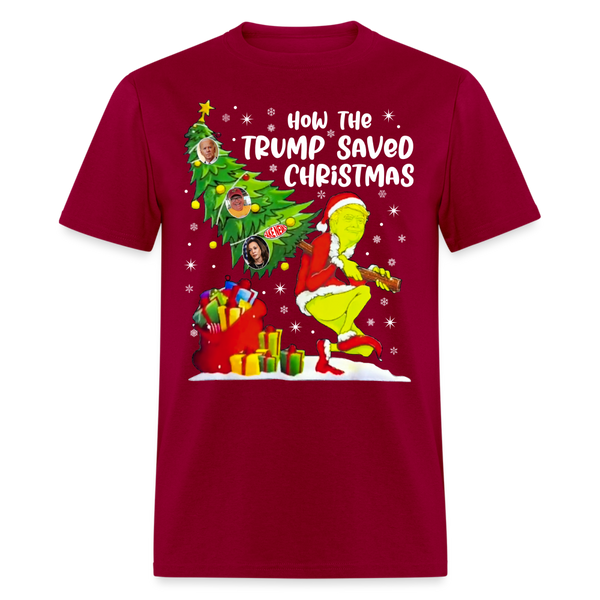 How The Trump Saved Christmas T Shirt - dark red