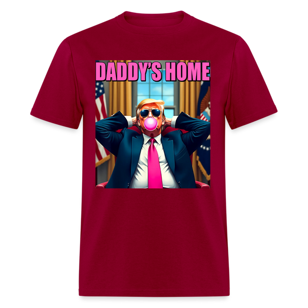 Trump Daddy's Home Pink Bubble Gum T Shirt - dark red