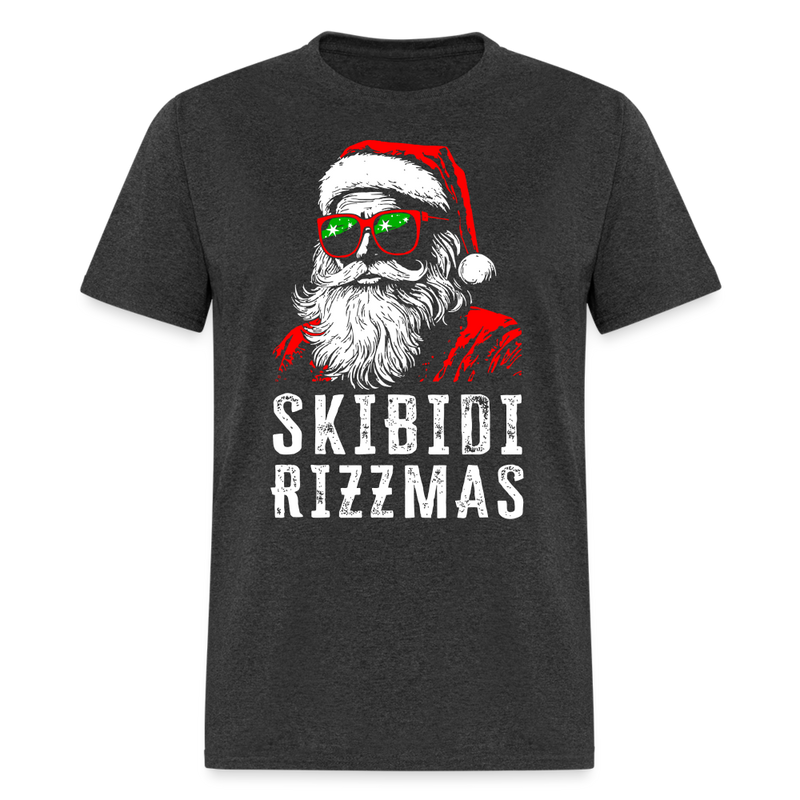 Skibidi Rizzmas T Shirt - heather black