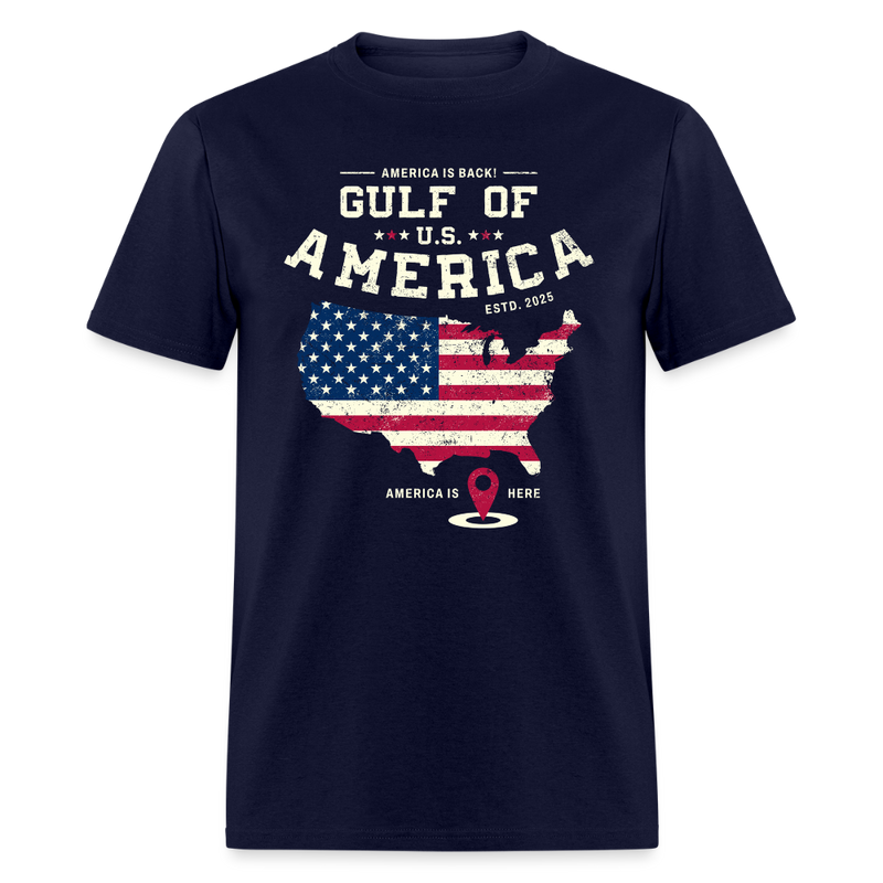 America Is Back Gulf Of U.S. America T Shirt - navy