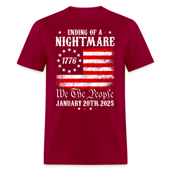 Ending Of A Nightmare We The People Inauguration T Shirt - dark red