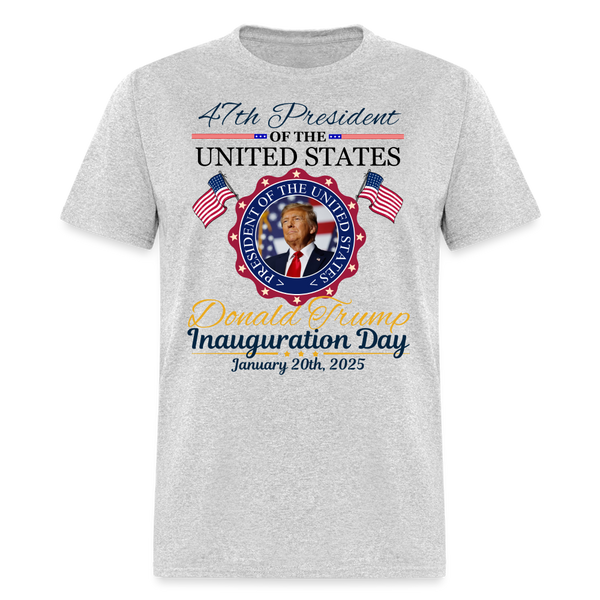 47th US President Inauguration White T Shirt - heather gray