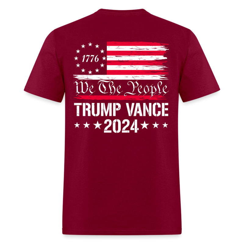 1776 We The People Trump Vance T-Shirt - burgundy