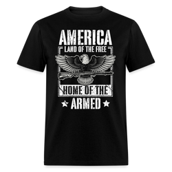 America Home Of Armed T Shirt - black