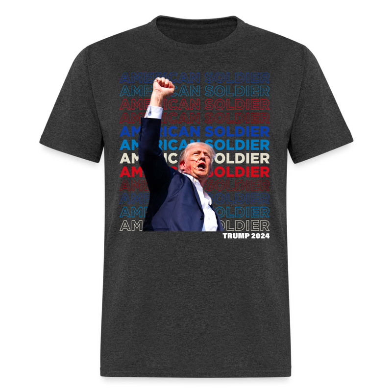 American Soldier T Shirt - heather black