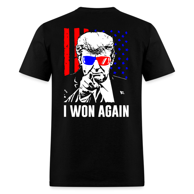 I Won Again T Shirt - black