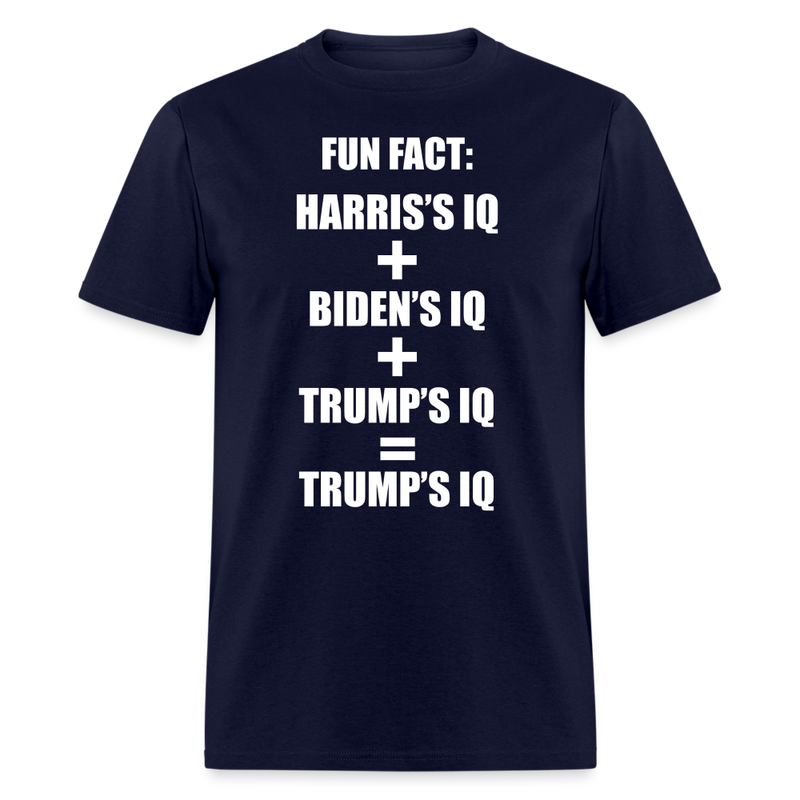 Fun Fact Trump's IQ T Shirt - navy