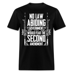 No Law Abiding Government T Shirt - 2 - black